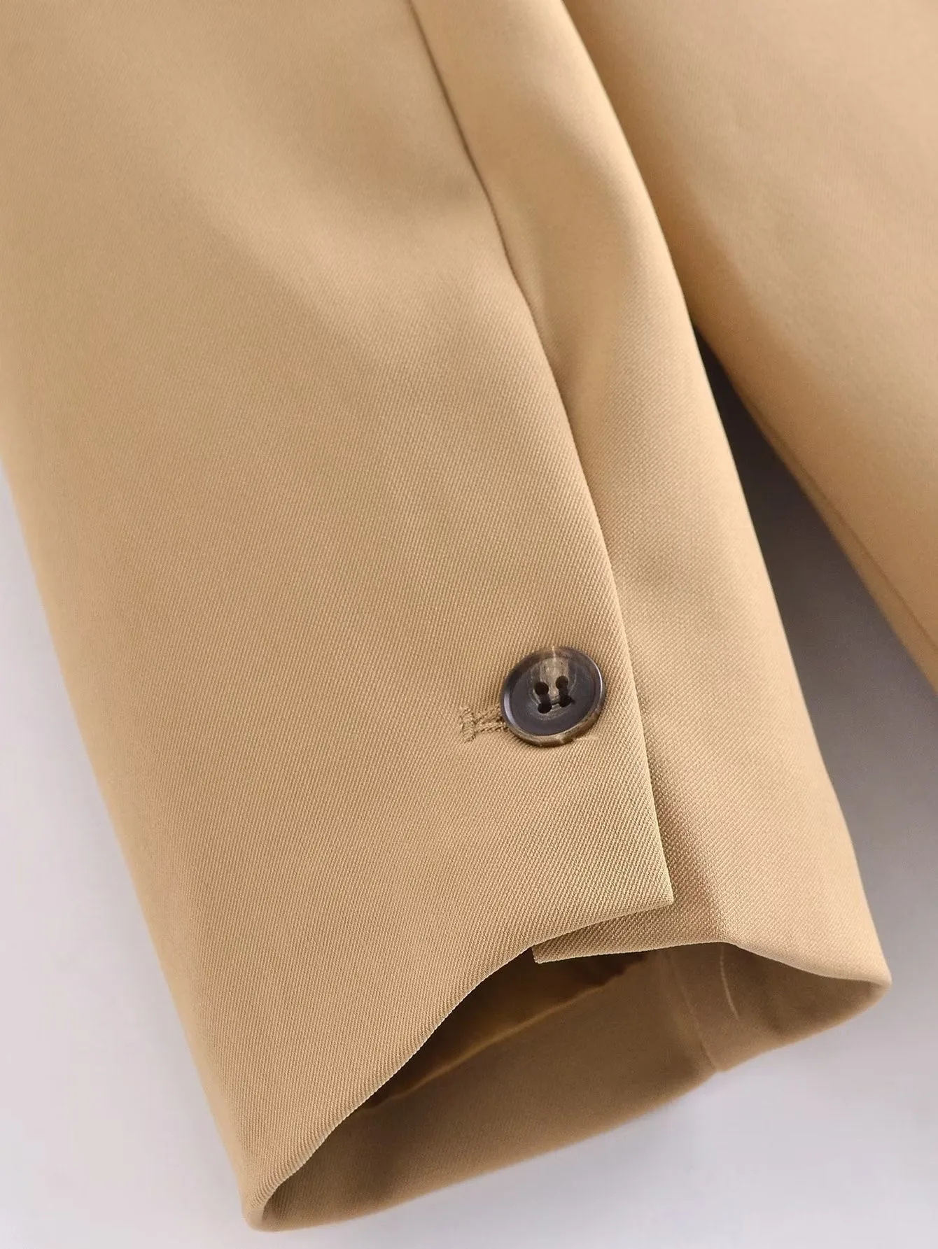2022 Autumn New Design Brown Single Breasted Oversized Midi Blazer