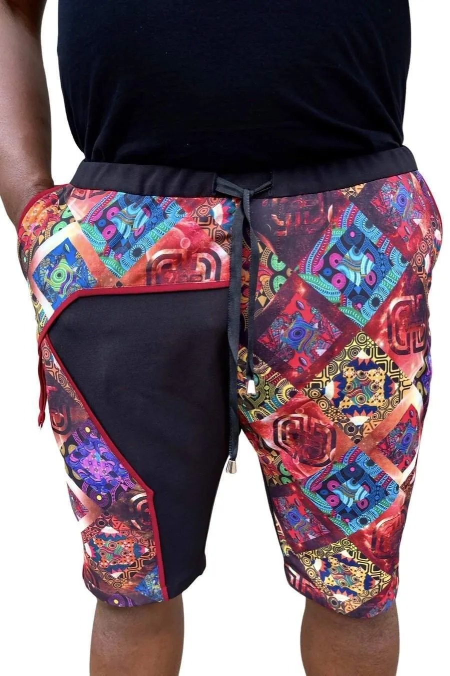 African Shorts Red
