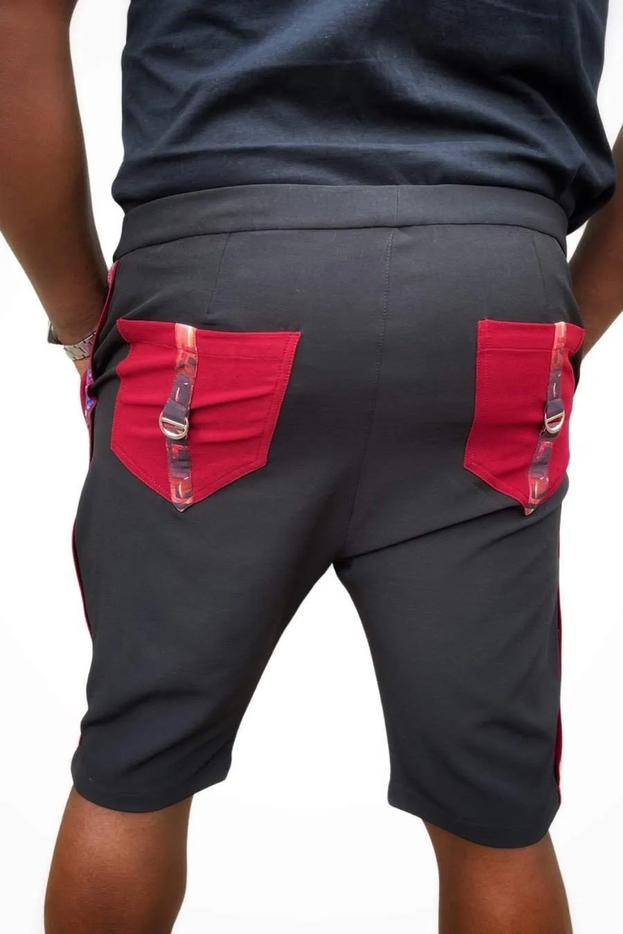 African Shorts Red