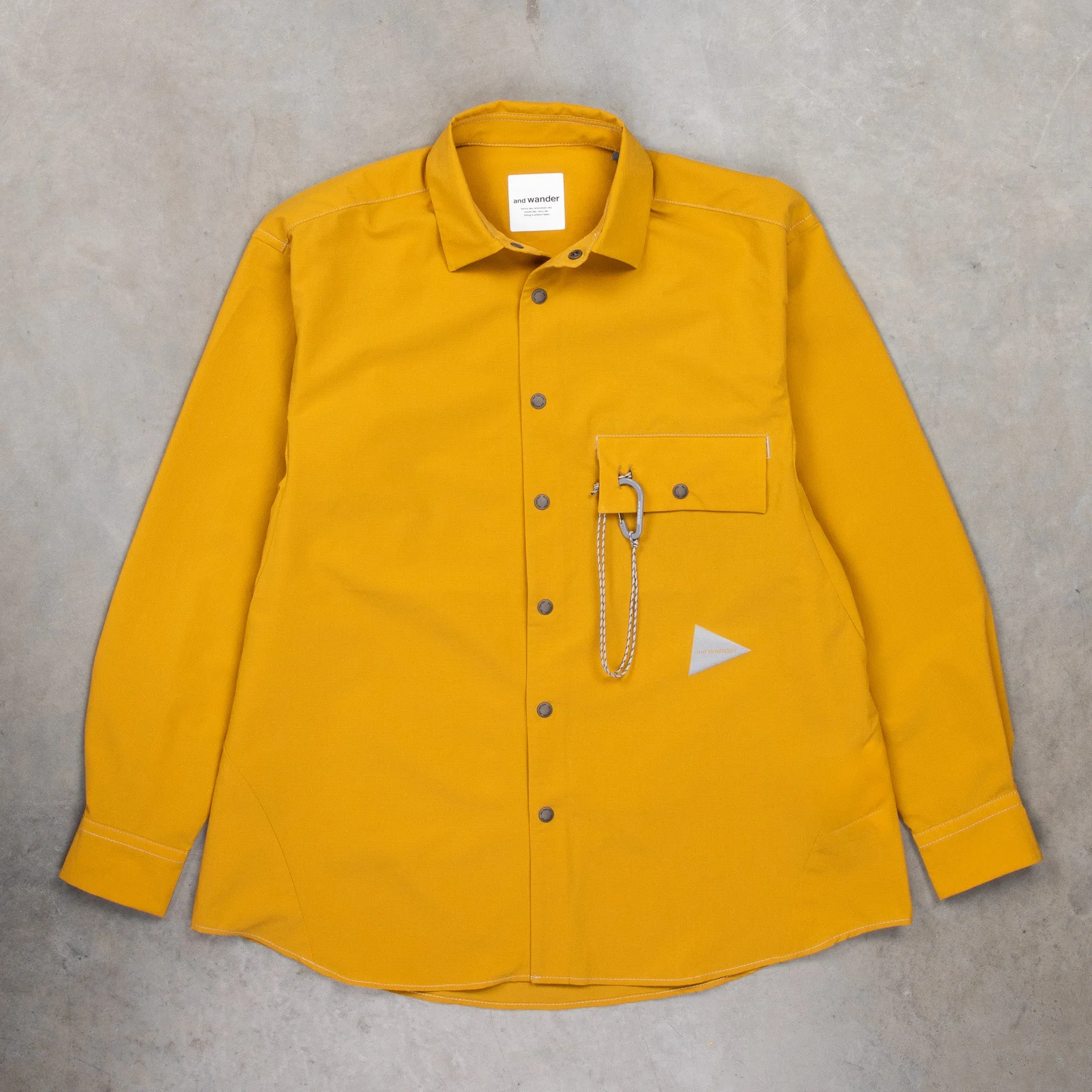 And Wander Dry Breathable LS Shirt Yellow