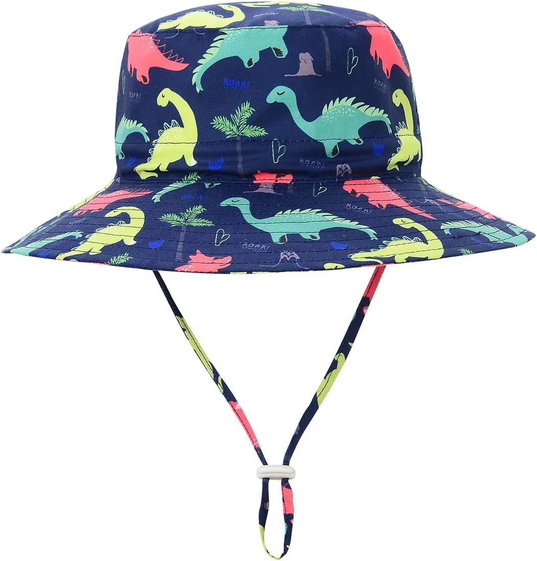 Baby Sun Hat UPF 50  Sun Protective Toddler Bucket Hat Summer Kids Beach Hats Wide Brim Outdoor Play Hat for Boys Girls