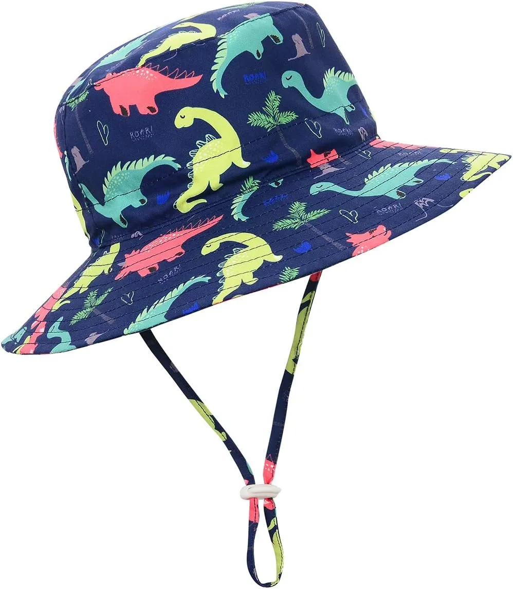 Baby Sun Hat UPF 50  Sun Protective Toddler Bucket Hat Summer Kids Beach Hats Wide Brim Outdoor Play Hat for Boys Girls