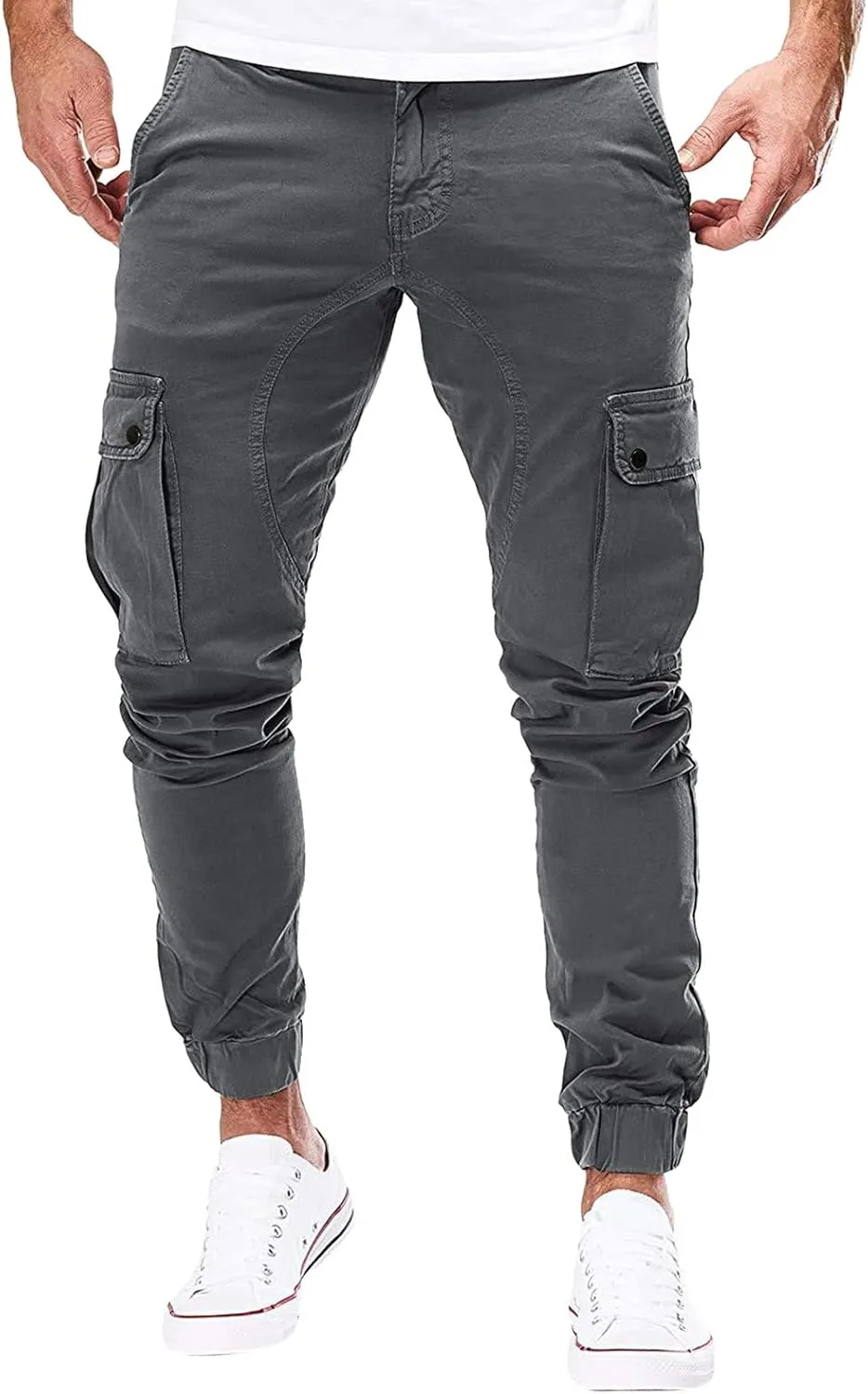 Big and Tall Sweatpants for Men & Winter Pants for Men Drawstring Cargo Flat Front Straight Fit Pants Outdoor Sports