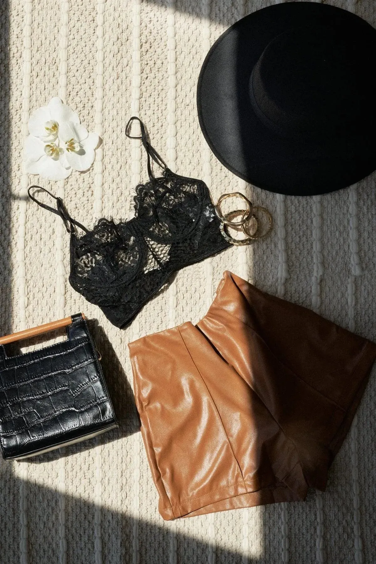 Black Felt Wide Brim Hat With Black Ribbon Band /1 Piece