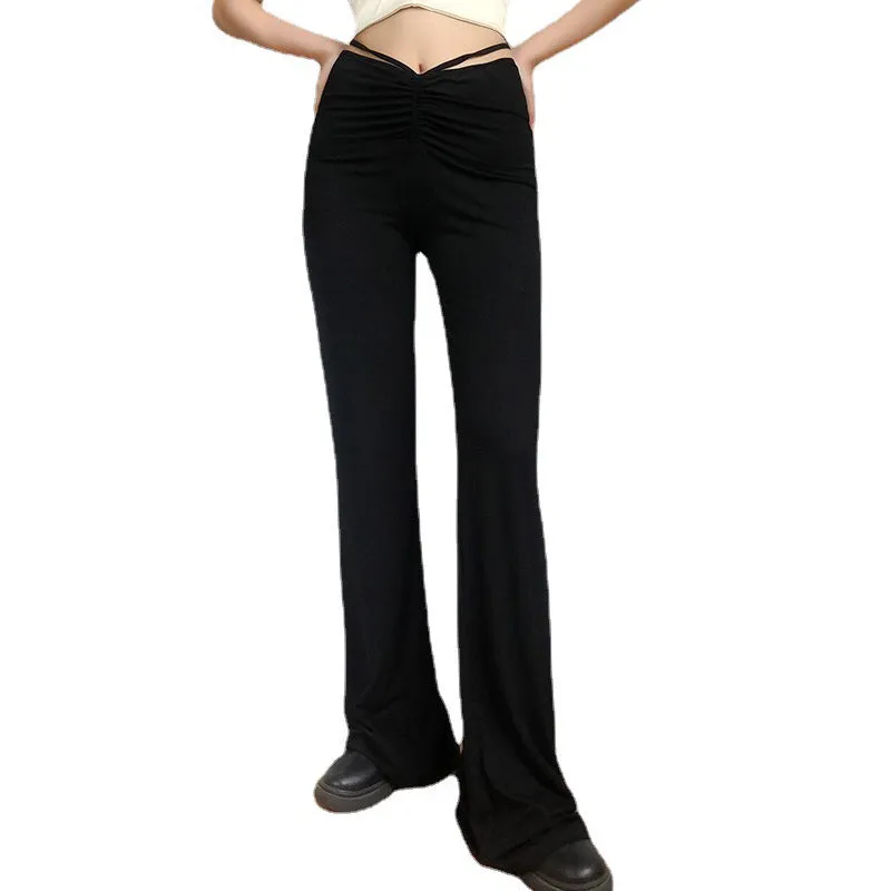 Black Modal Drawstring Trousers