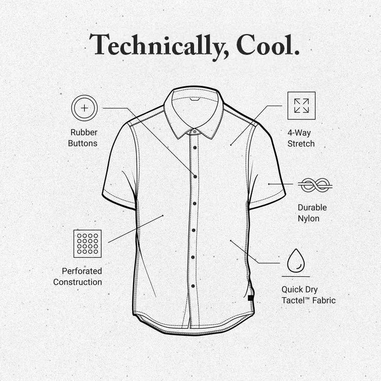 Bless Up Breathable Stretch Shirt - Fire Fern Slate