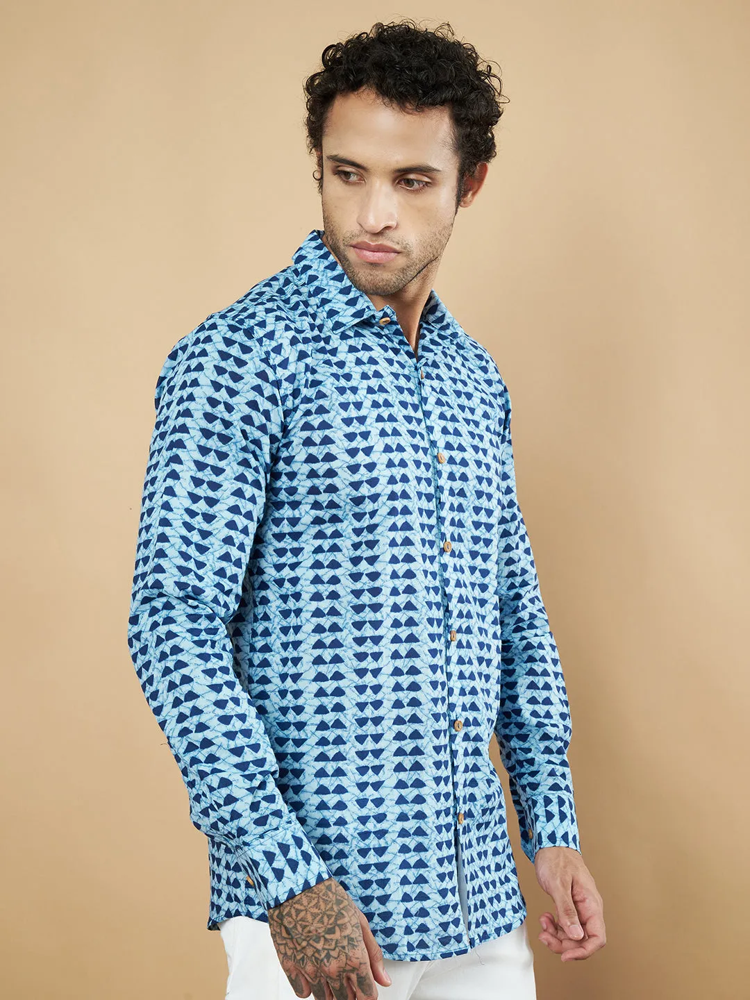 Breathable Cotton Full Sleeves Shirt For Men