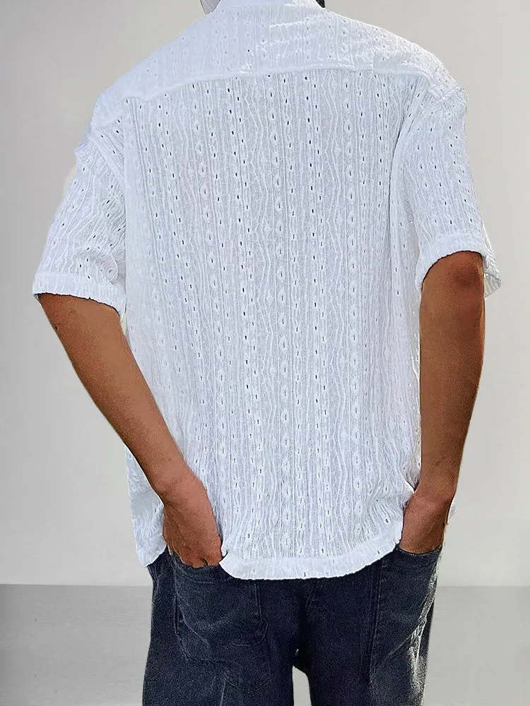 Breathable Textured Cuban Shirt