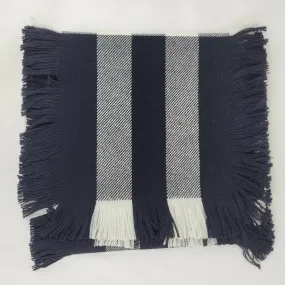 Burberry Black Half Mega Fashion Check Fringe Wool Scarf