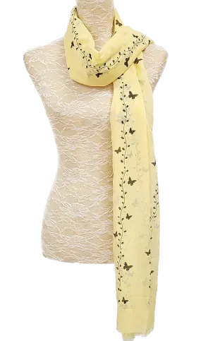 Butterfly Glitter Print Scarf