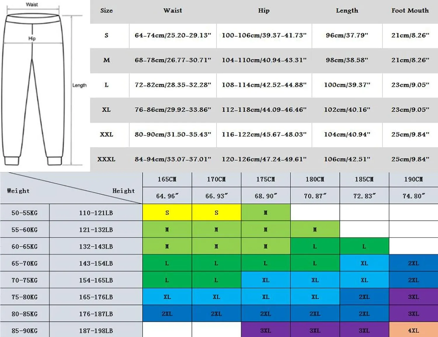 Cargo Pants for Men Big and Tall, Mens Heavyweight Fleece Sweatpants Elastic Waist Drawstring Jogger Pants Big & Tall