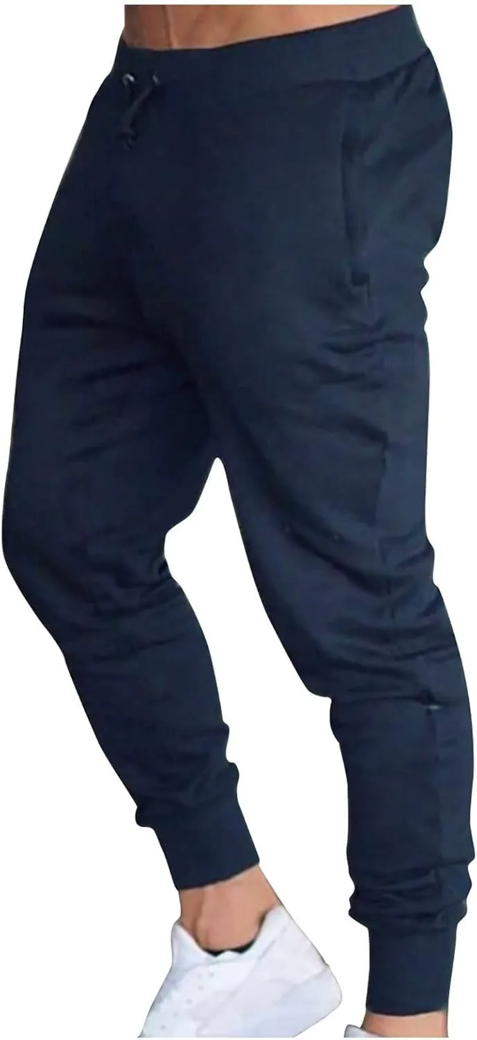 Cargo Pants for Men Big and Tall, Mens Heavyweight Fleece Sweatpants Elastic Waist Drawstring Jogger Pants Big & Tall