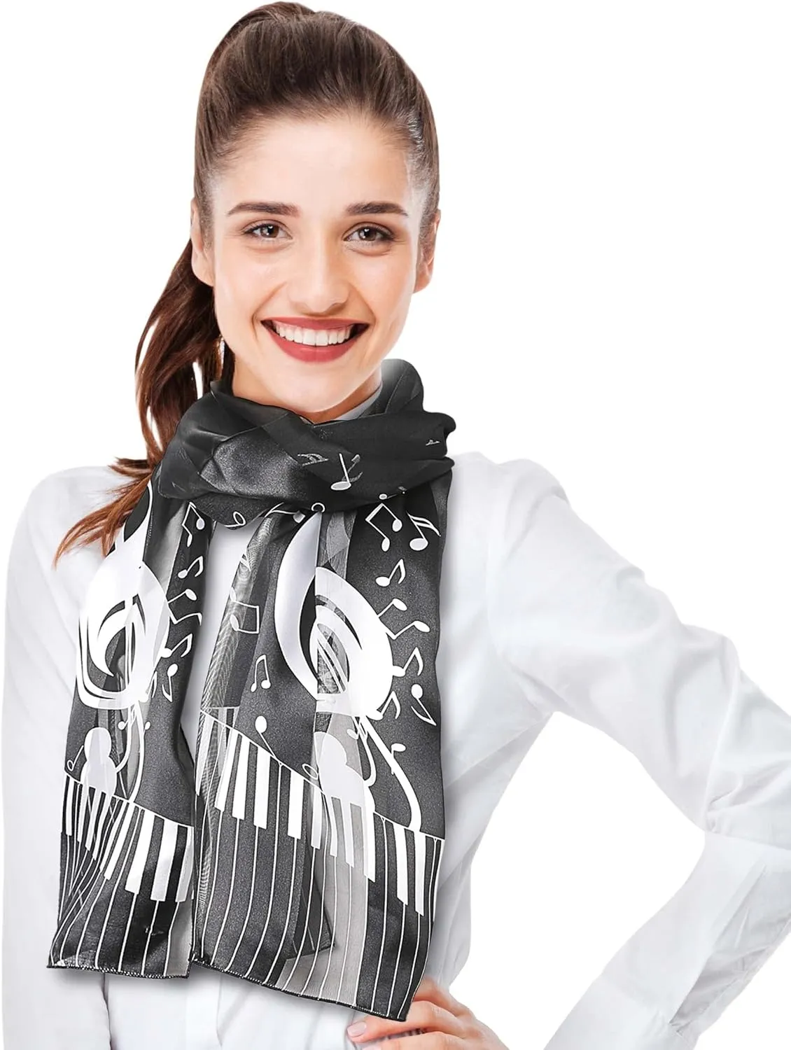CBC Crown Women's Fashion Music Note Scarf (Various Patterns, Colors)