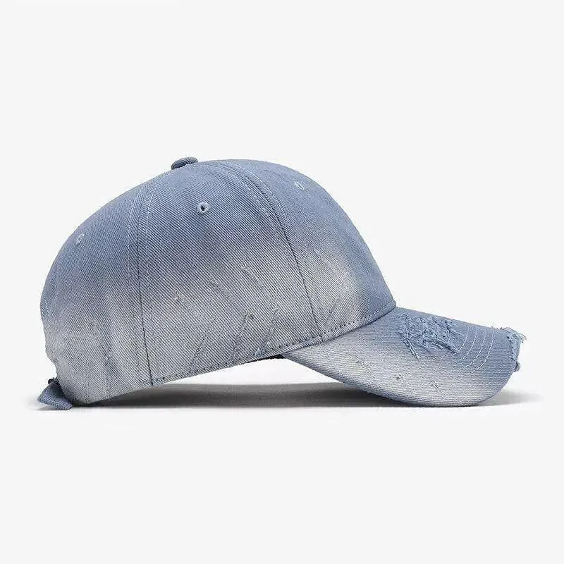 Chic Distressed Adjustable Cotton Hat for Luxury Fashion Enthusiasts