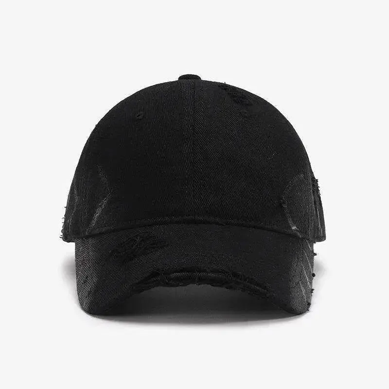 Chic Distressed Adjustable Cotton Hat for Luxury Fashion Enthusiasts