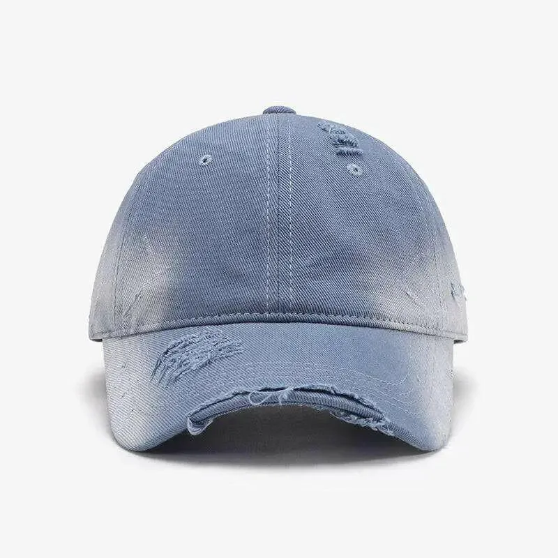 Chic Distressed Adjustable Cotton Hat for Luxury Fashion Enthusiasts