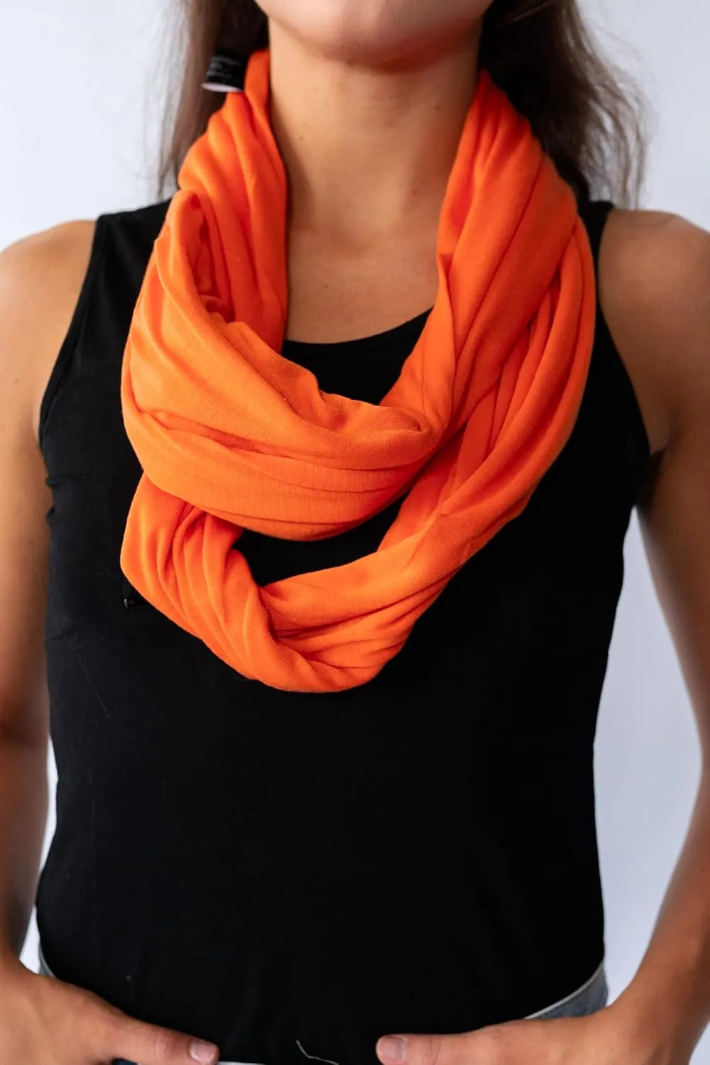 Clever Travel Companion Infinity Travel Scarf with Secret Hidden Pocket, Circle Loop Scarf for Fall Winter Travel Scarves