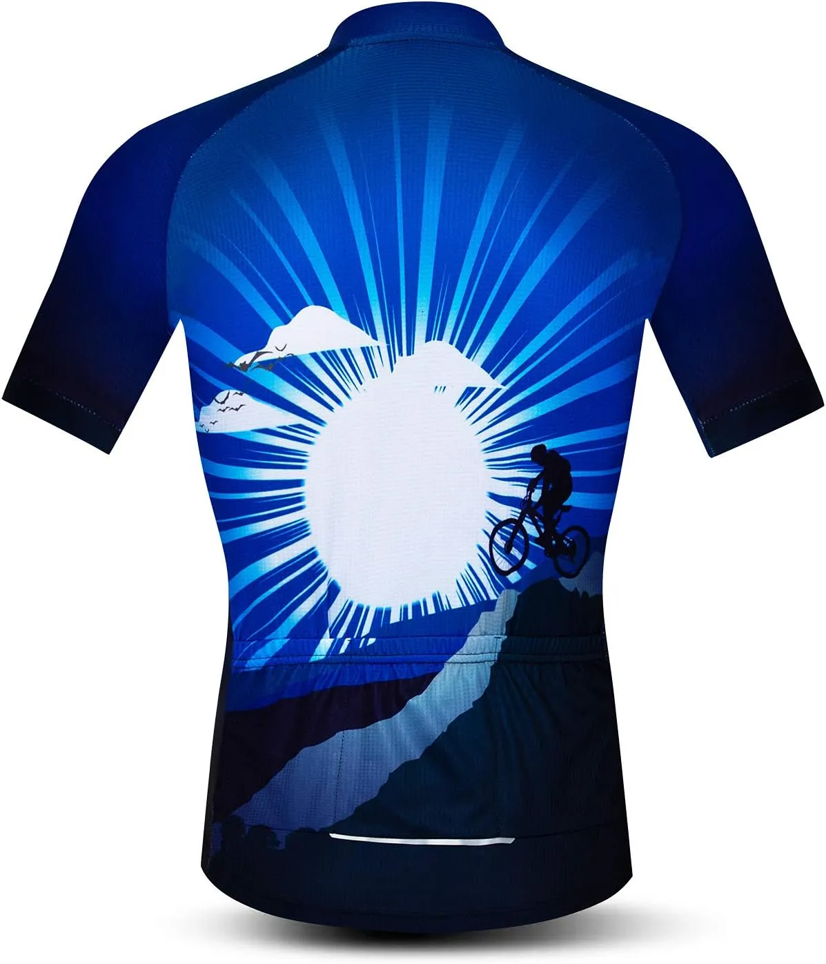 Cycling Jersey Men Short Sleeve Bike Shirt Breathable Bicycle Jacket Pockets