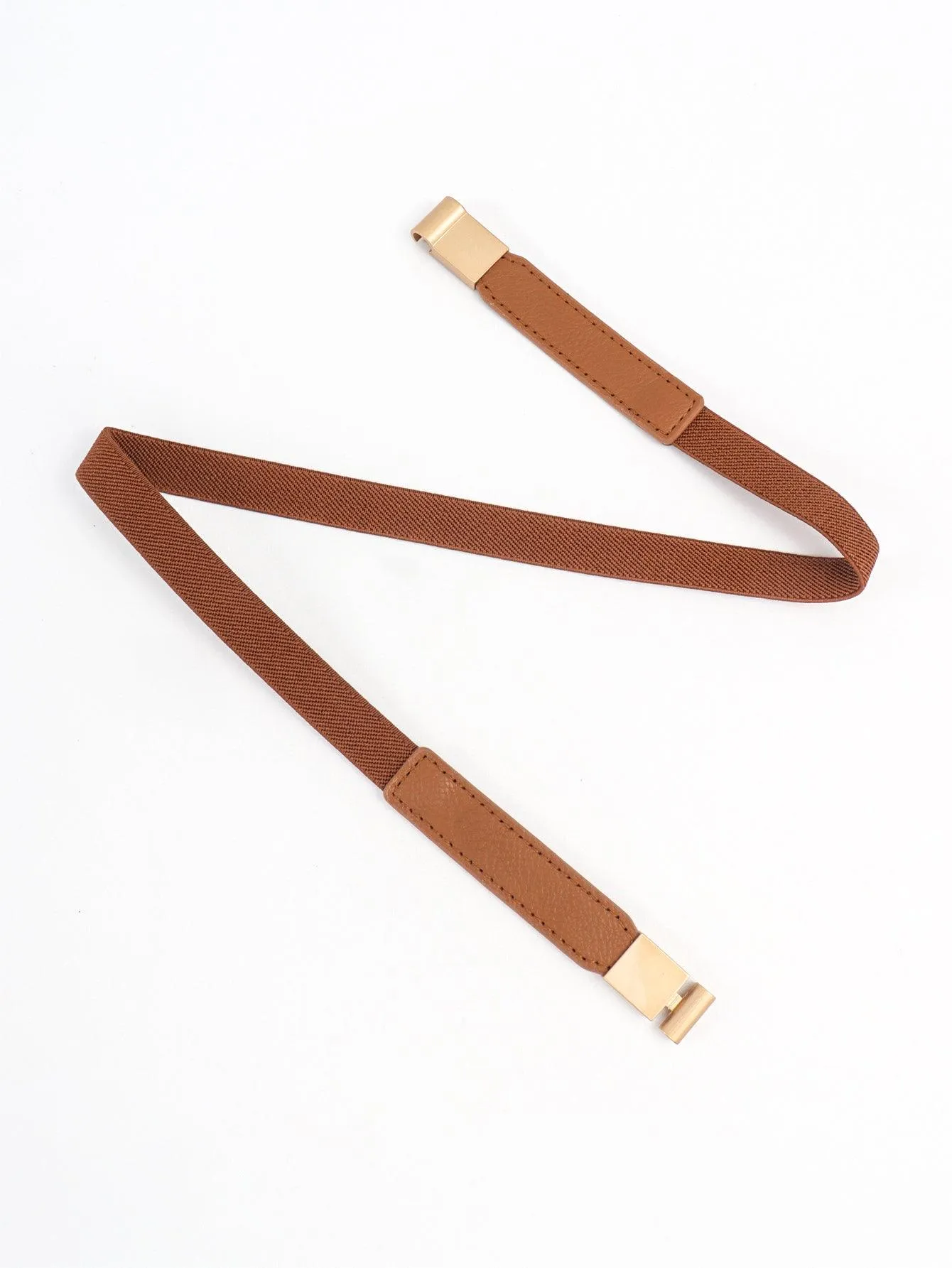 Elegant Adjustable PU Elastic Skinny Belt for Effortless Style
