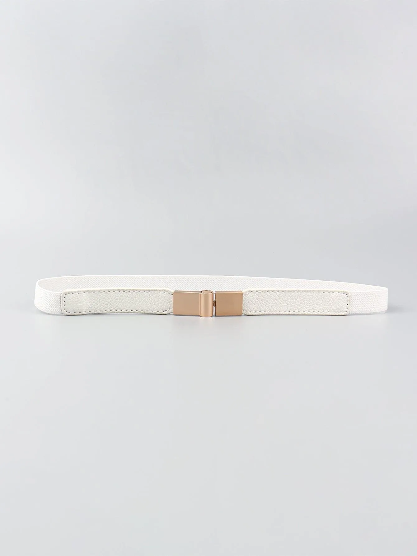 Elegant Adjustable PU Elastic Skinny Belt for Effortless Style