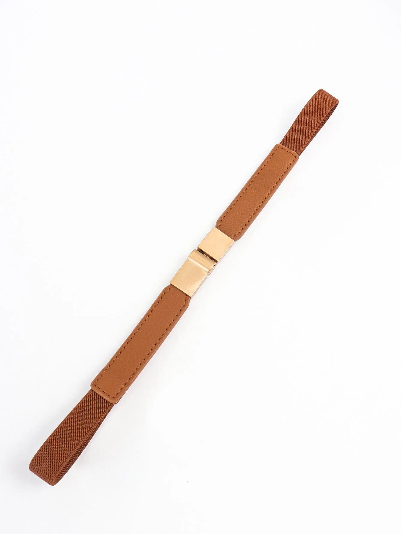 Elegant Adjustable PU Elastic Skinny Belt for Effortless Style