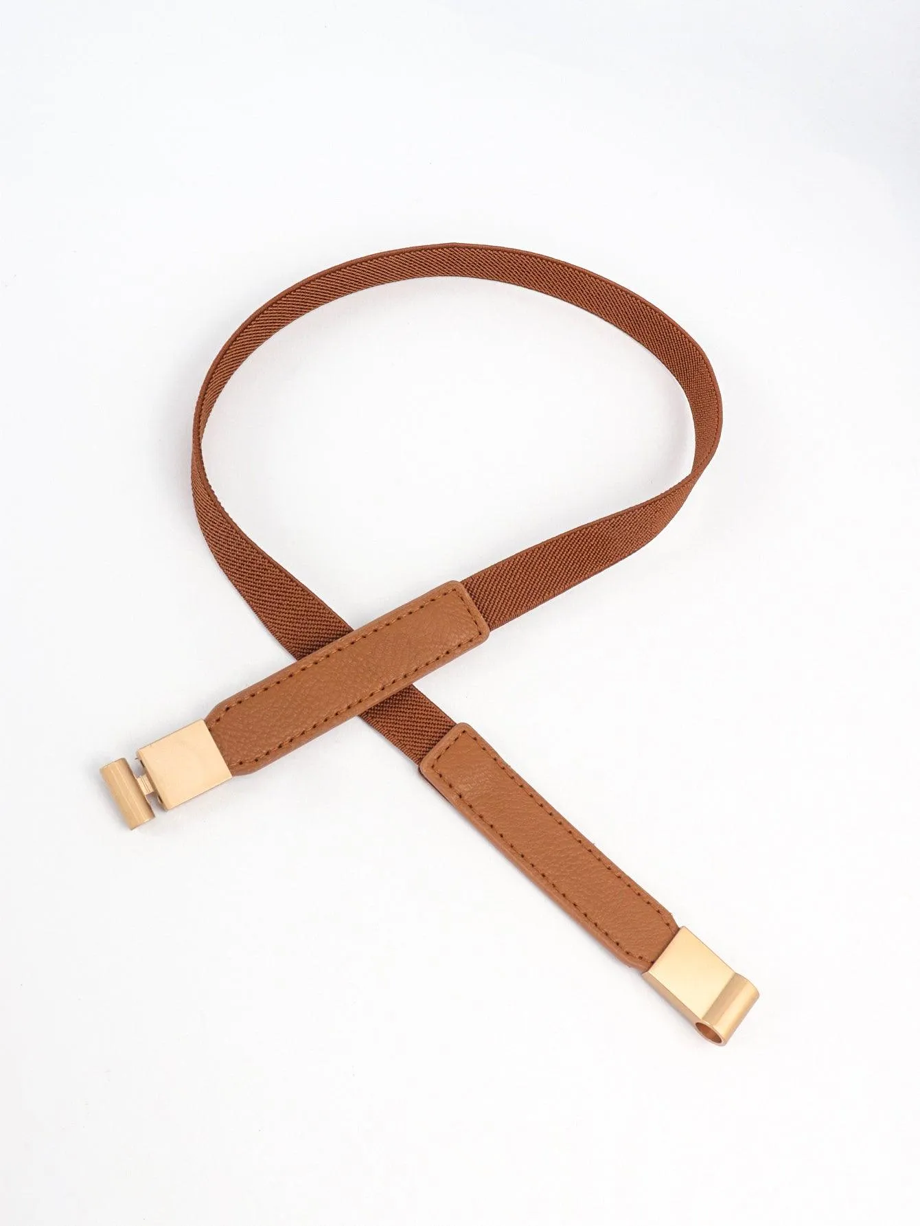 Elegant Adjustable PU Elastic Skinny Belt for Effortless Style