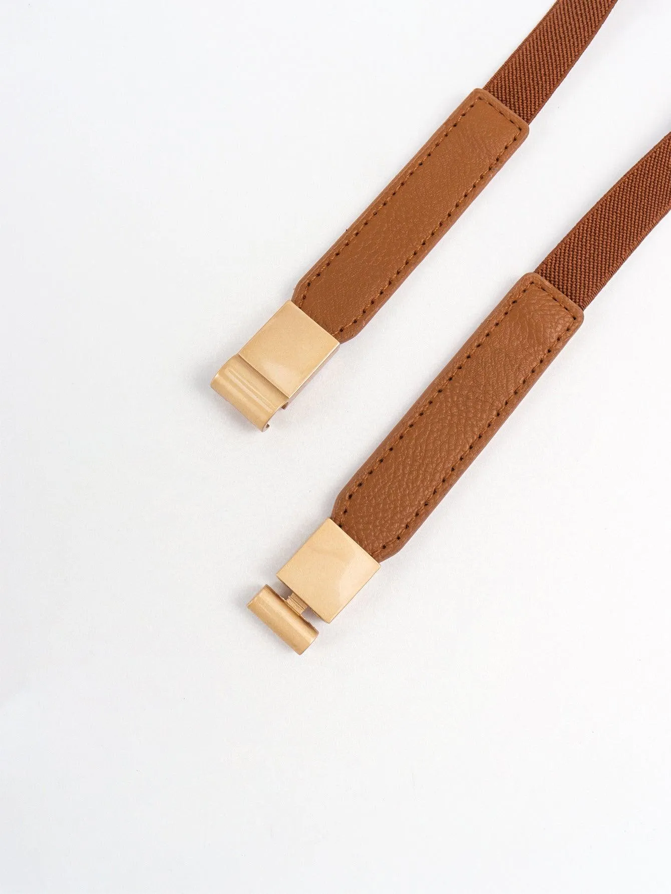 Elegant Adjustable PU Elastic Skinny Belt for Effortless Style