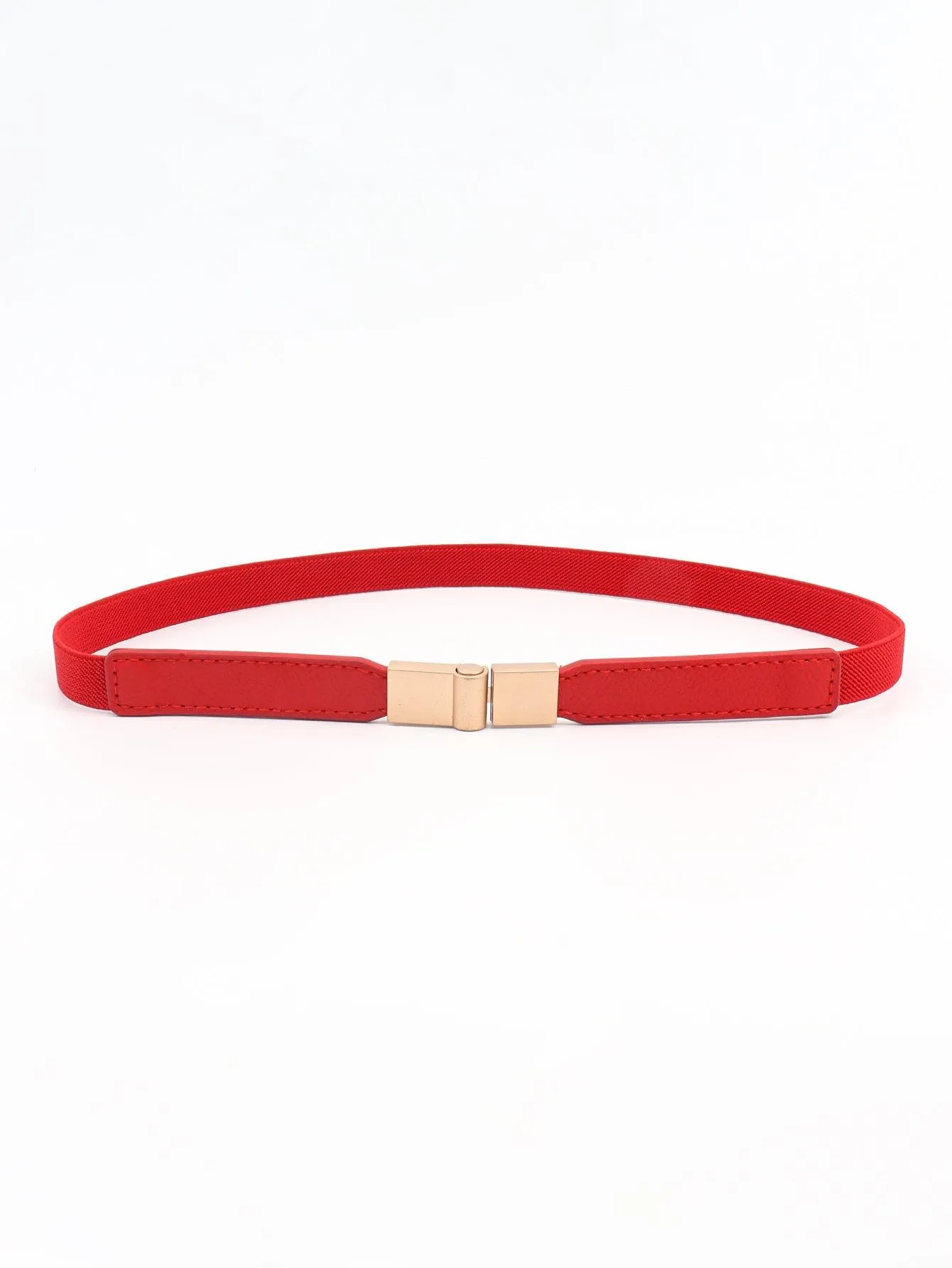 Elegant Adjustable PU Elastic Skinny Belt for Effortless Style