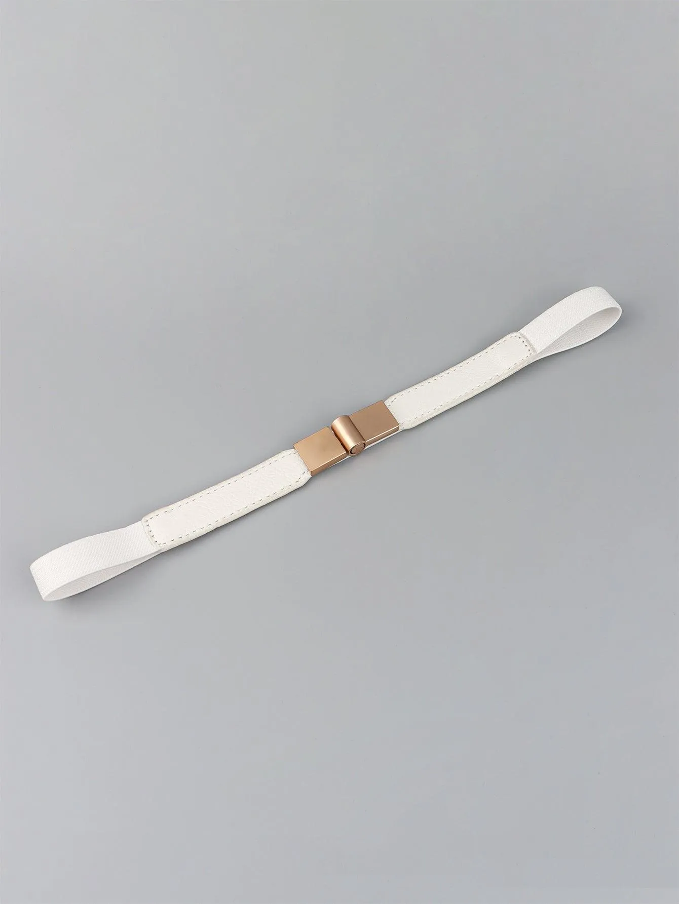 Elegant Adjustable PU Elastic Skinny Belt for Effortless Style