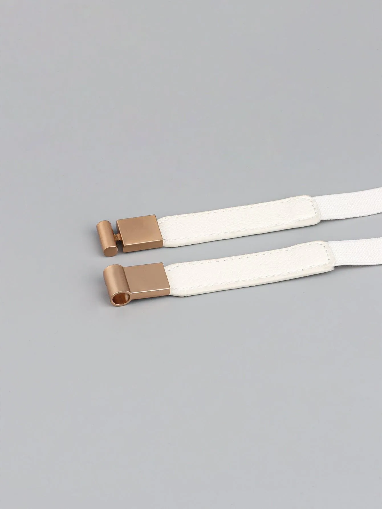 Elegant Adjustable PU Elastic Skinny Belt for Effortless Style