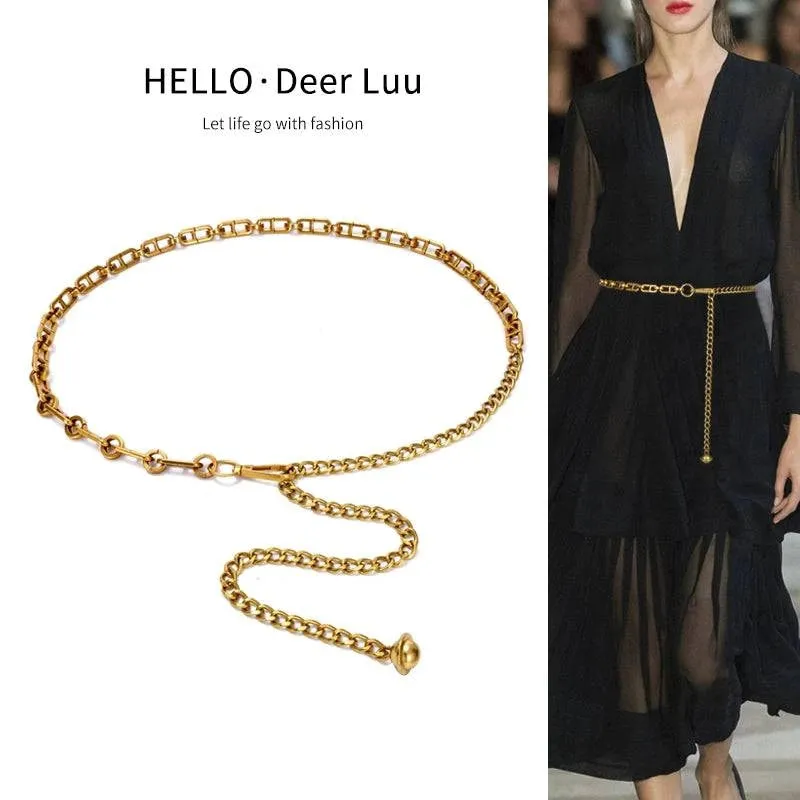 Elegant Metal Waist Chain Belt