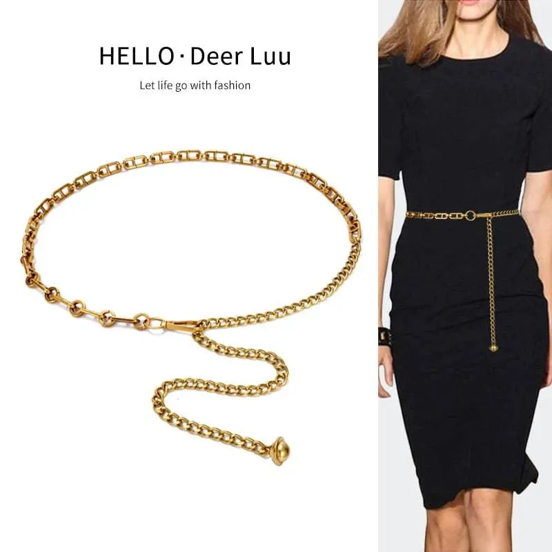 Elegant Metal Waist Chain Belt
