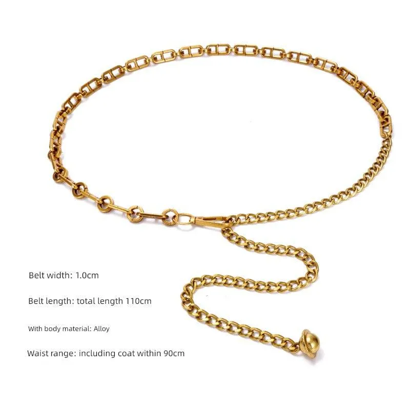 Elegant Metal Waist Chain Belt