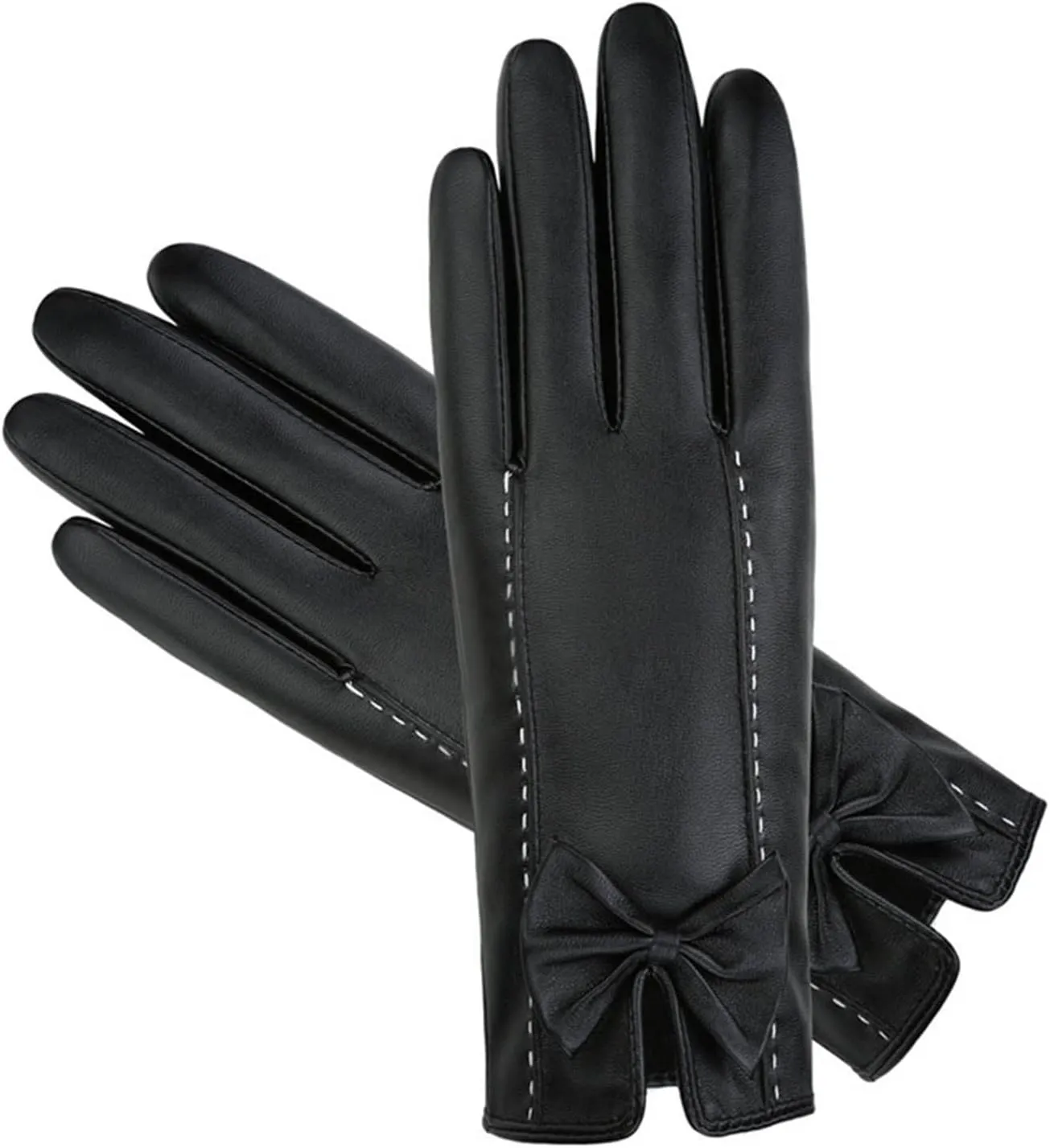 Elegant Warm Gloves Women Soft PU Leather Gloves for Women Winter Warm Fashion Gloves Winter Gloves for Women Driving