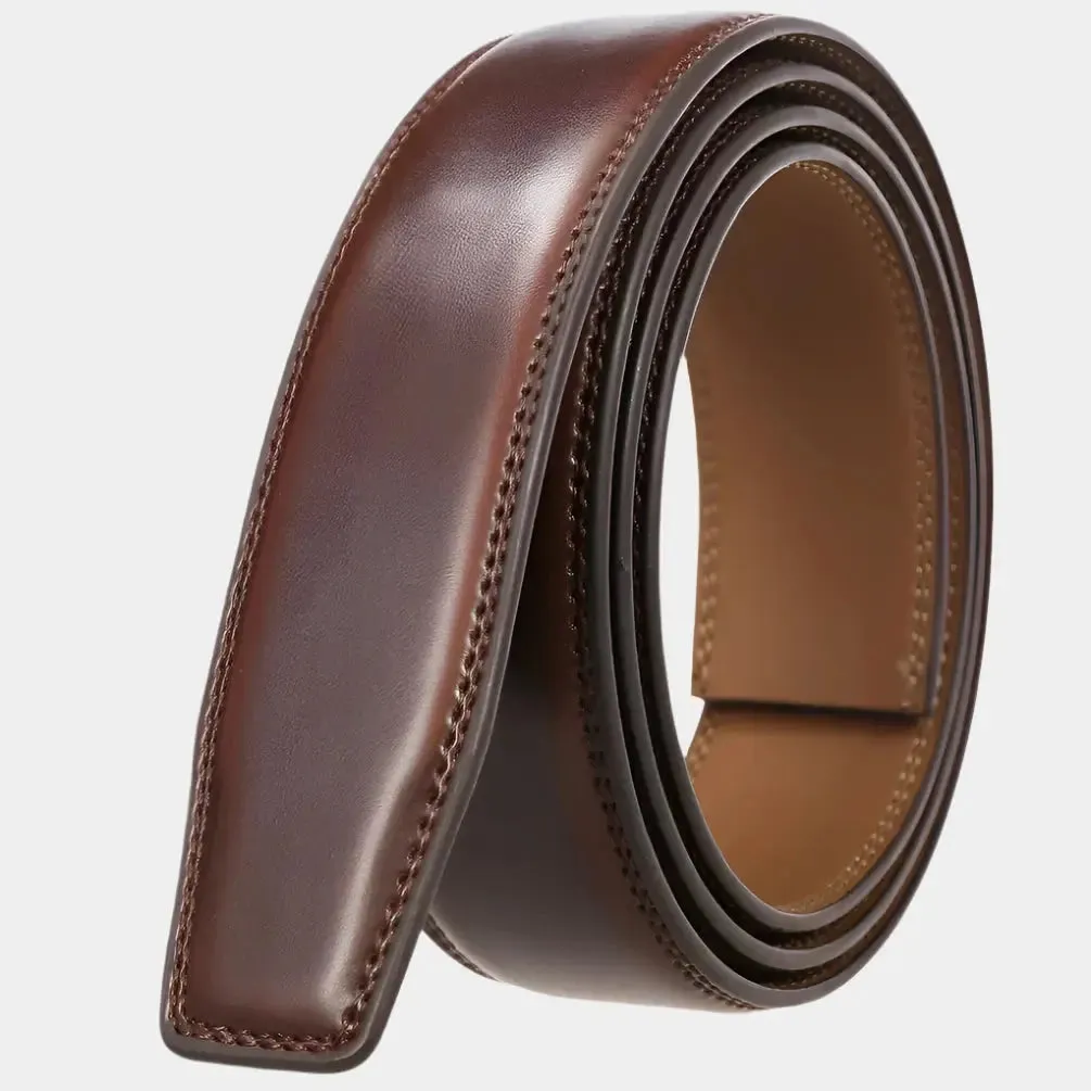 Essential Elegant Leather Belt Without Buckle - Cross & Crown