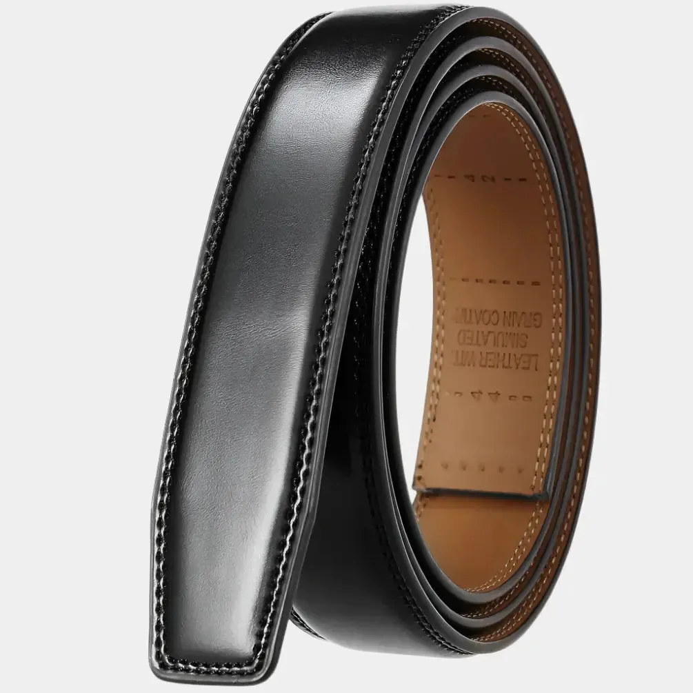 Essential Elegant Leather Belt Without Buckle - Cross & Crown