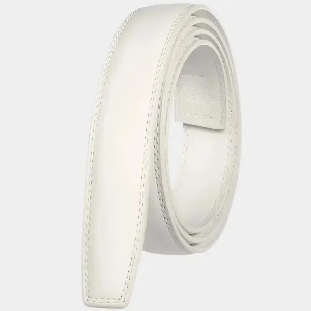 Essential Elegant Leather Belt Without Buckle - Cross & Crown