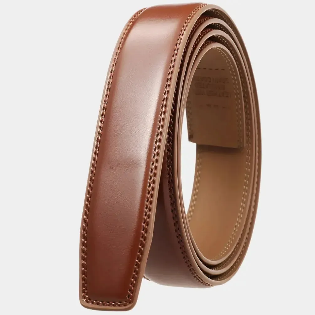 Essential Elegant Leather Belt Without Buckle - Cross & Crown