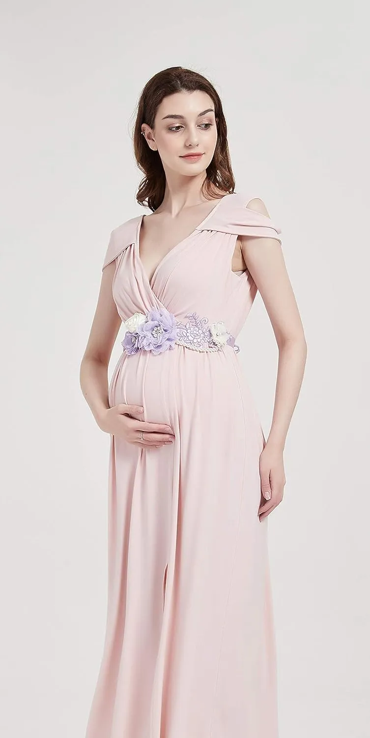 FANFAN Maternity Belt for Pregnant Wedding - Bridal Sash Belt Y01