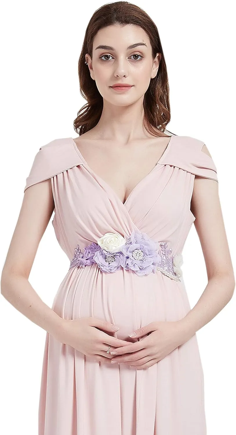 FANFAN Maternity Belt for Pregnant Wedding - Bridal Sash Belt Y01