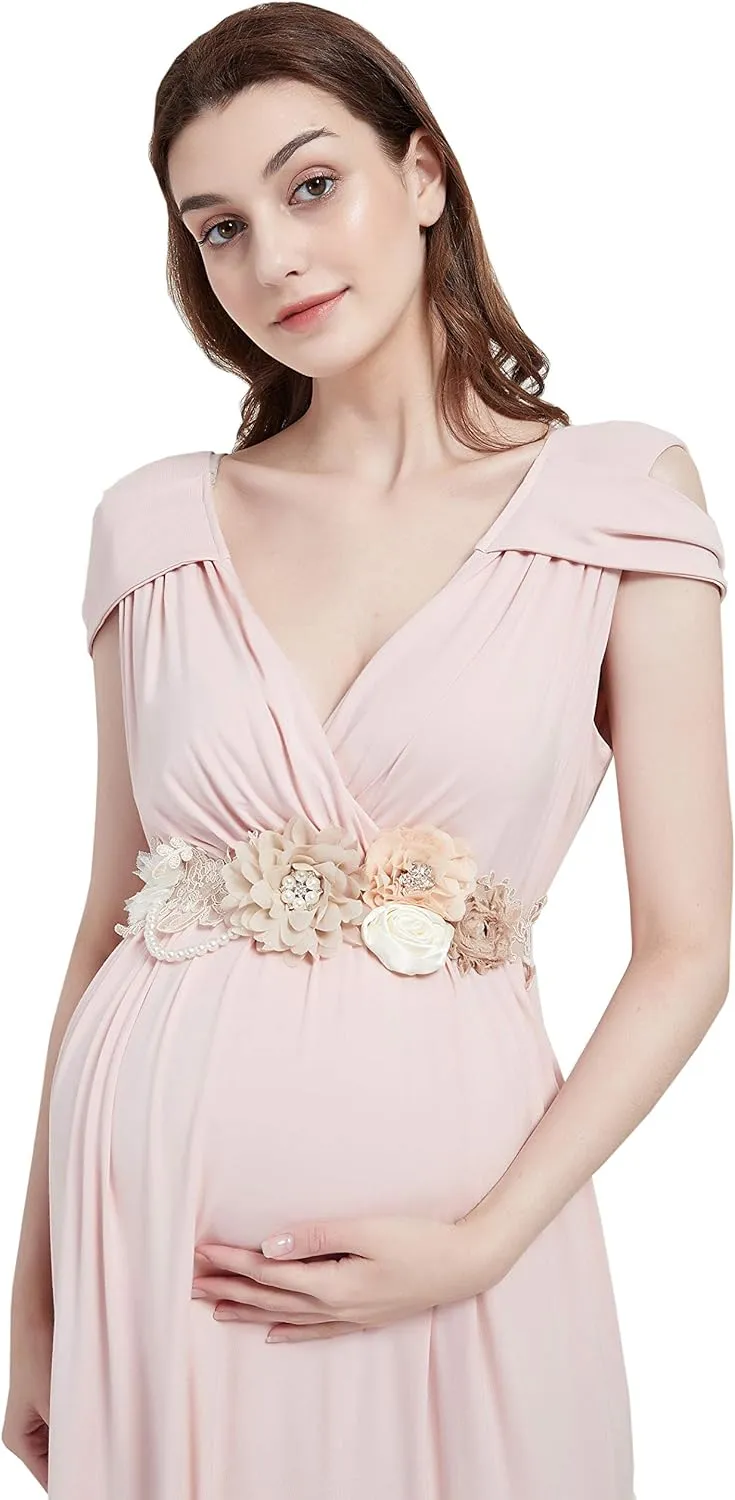 FANFAN Maternity Belt for Pregnant Wedding - Bridal Sash Belt Y01
