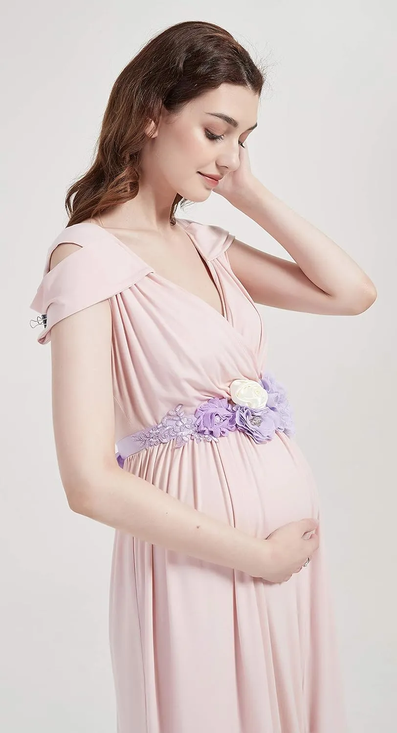 FANFAN Maternity Belt for Pregnant Wedding - Bridal Sash Belt Y01