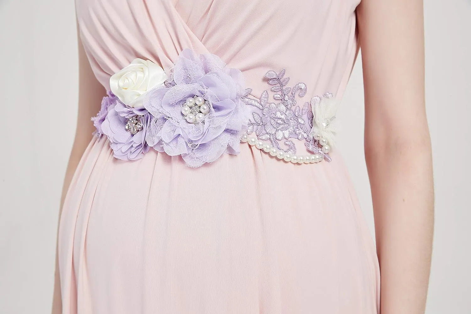 FANFAN Maternity Belt for Pregnant Wedding - Bridal Sash Belt Y01