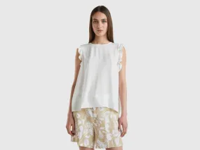 Flowy blouse with rouches