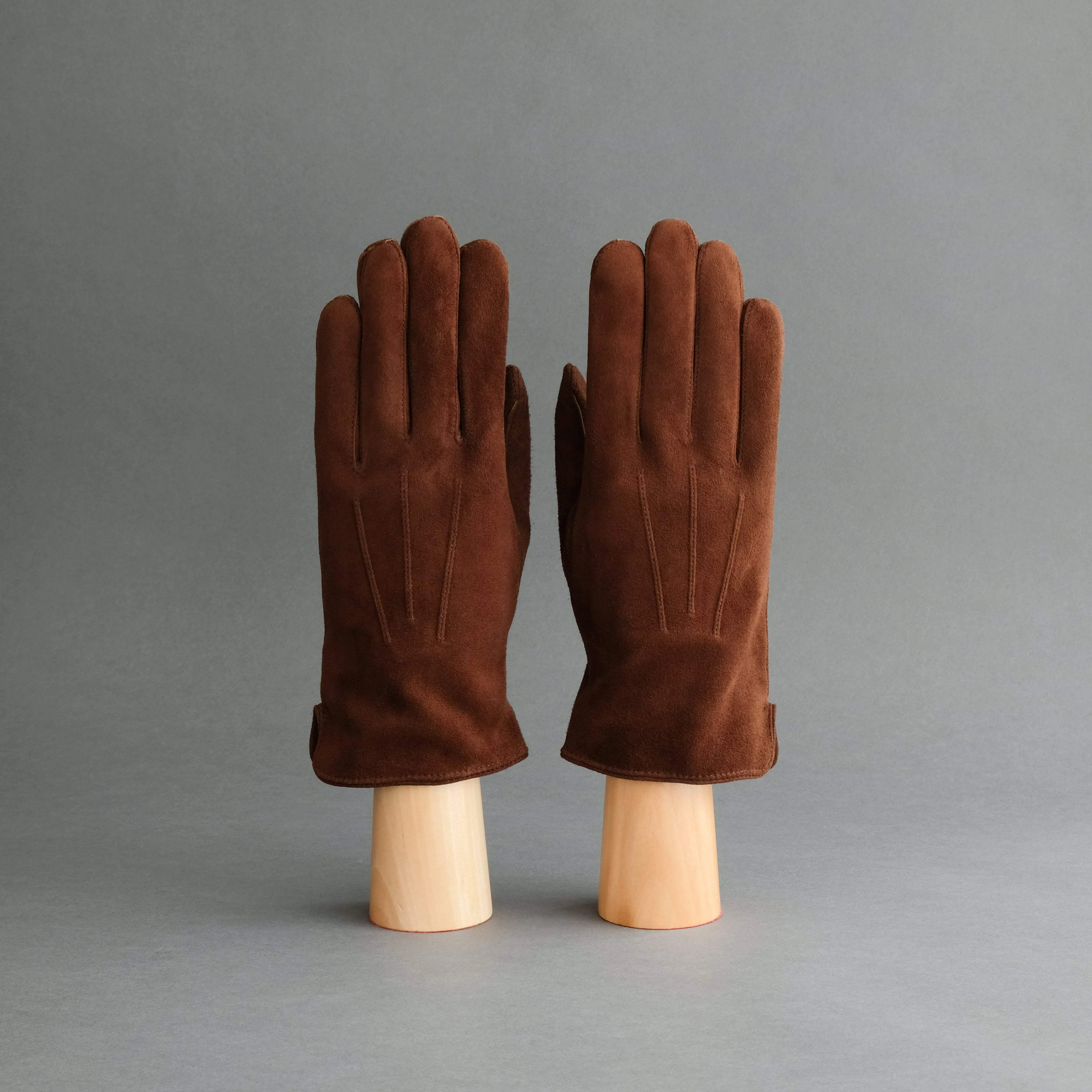 Gentlemen's Gloves from Chocolate Brown Goatskin Lined with Cashmere