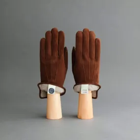 Gentlemen's Gloves from Chocolate Brown Goatskin Lined with Cashmere