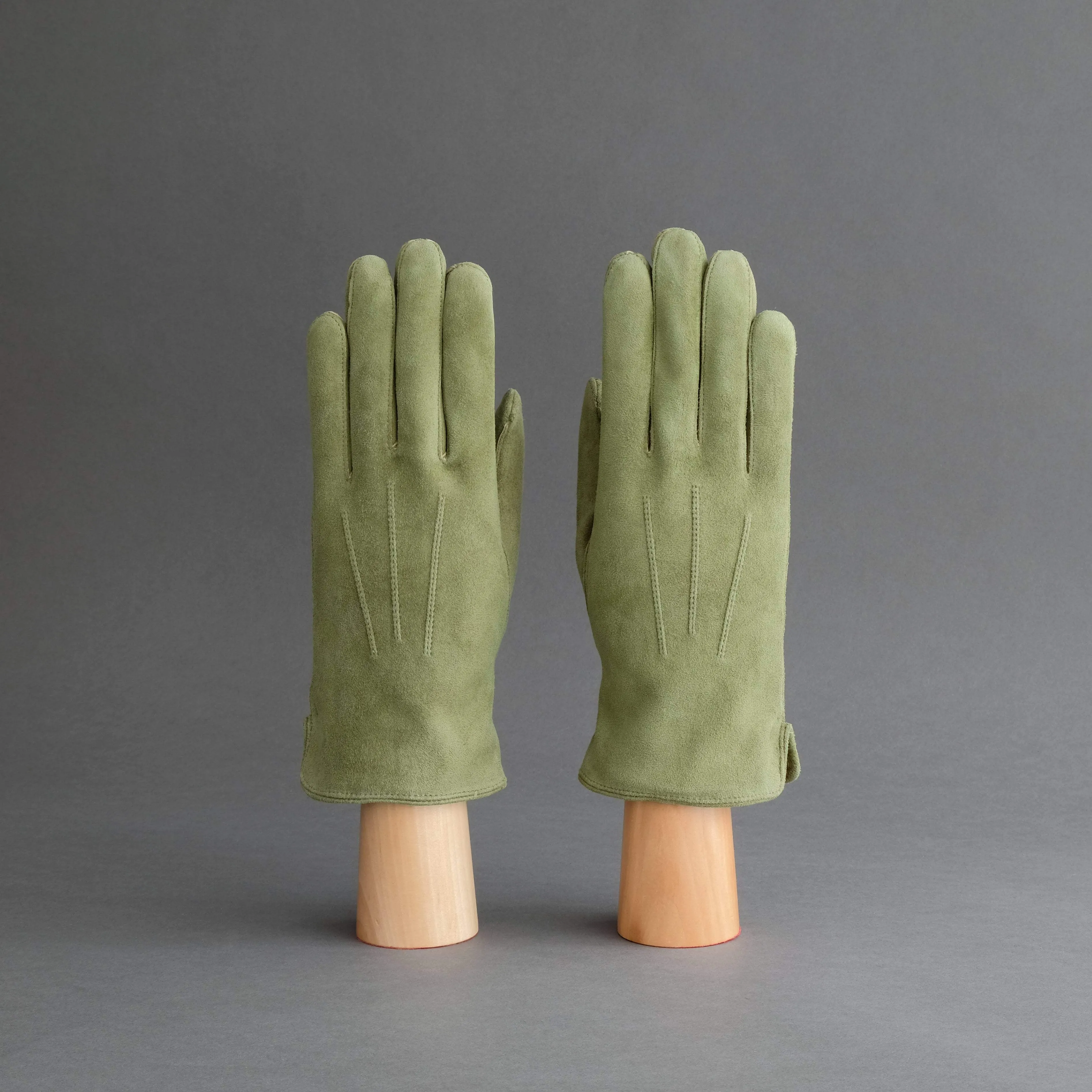 Gentlemen's Gloves from Moss Goatskin Lined with Cashmere