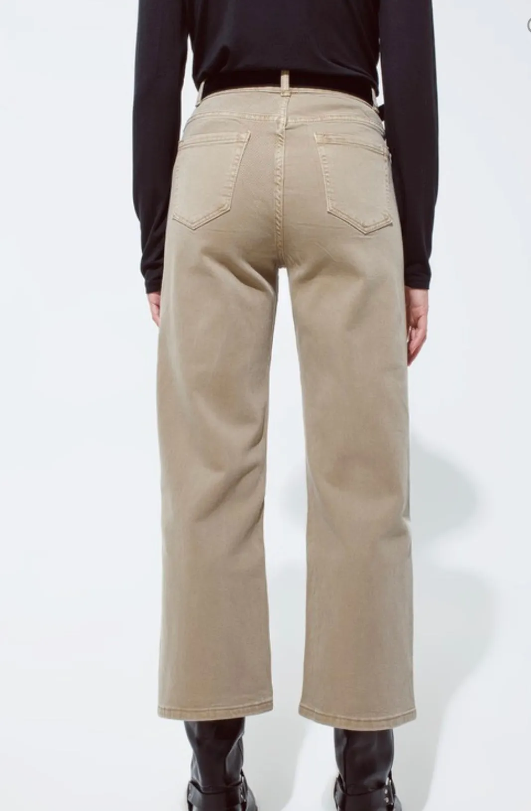 Gold Brushed Metallic Jeans