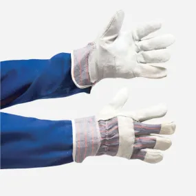 GRANGE CANDY-STRIPE CHROME LEATHER GLOVE - WRIST LENGTH