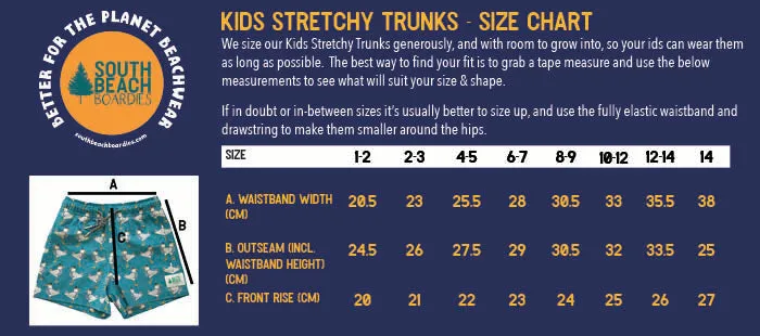 Kids Stretchy Trunks: Seahorse